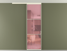 Перегородка Формато вдоль стены на потолок 1 створка