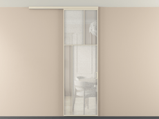 Перегородка Мозаик вдоль стены на потолок 1 створка