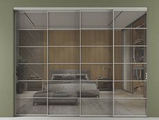 Перегородка Formato внутри проёма 4 створки с синхронным механизмом