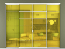 Перегородка Формато внутри проёма 4 створки