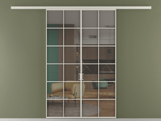 Перегородка Формато вдоль стены 2 створки