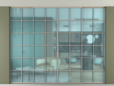 Перегородка Формато внутри проёма скрытое крепление в потолок 4 створки