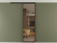 Перегородка Formato вдоль стены на потолок 1 створка