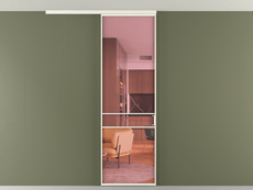 Перегородка Формато вдоль стены на потолок 1 створка