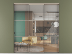 Перегородка Формато внутри проёма 3 створки