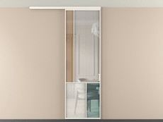 Перегородка Мозаик вдоль стены на потолок 1 створка