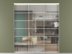 Перегородка Formato внутри проёма 3 створки