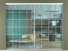 Перегородка Formato внутри проёма 4 створки