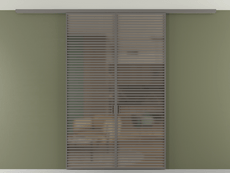 Перегородка Формато вдоль стены на потолок 2 створки