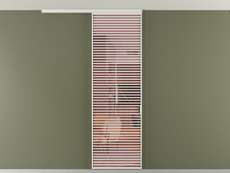 Перегородка Formato вдоль стены на потолок 1 створка