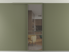 Перегородка Формато вдоль стены на потолок 1 створка