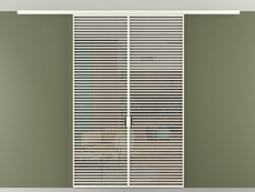 Перегородка Формато вдоль стены на потолок 2 створки