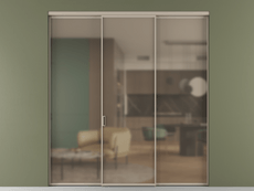 Перегородка Формато внутри проёма 3 створки