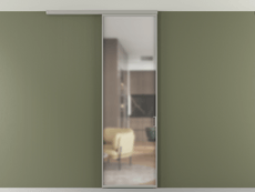 Перегородка Формато вдоль стены на потолок 1 створка