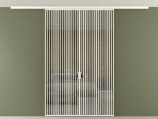 Перегородка Formato вдоль стены на потолок 2 створки