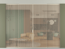 Перегородка Formato внутри проёма скрытое крепление в потолок 4 створки