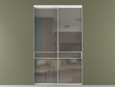 Перегородка Формато внутри проёма 2 створки