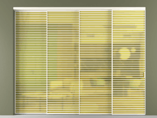 Перегородка Формато внутри проёма 4 створки с синхронным механизмом