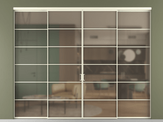 Перегородка Формато внутри проёма 4 створки