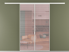 Перегородка Формато вдоль стены 2 створки