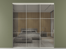 Перегородка Formato внутри проёма 3 створки с синхронным механизмом