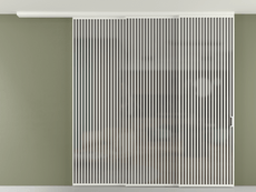 Перегородка Формато вдоль стены на потолок 3 створки с синхронным механизмом