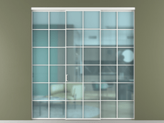 Перегородка Formato внутри проёма 3 створки