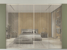 Перегородка Формато внутри проёма скрытое крепление в потолок 4 створки