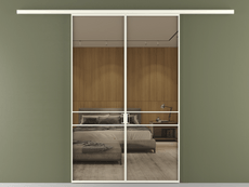 Перегородка Formato вдоль стены 2 створки