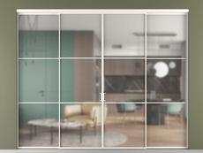 Перегородка Formato внутри проёма 4 створки