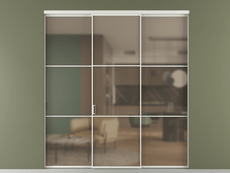 Перегородка Формато внутри проёма 3 створки