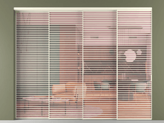 Перегородка Формато внутри проёма 4 створки с синхронным механизмом