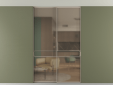 Перегородка Formato внутри проёма скрытое крепление в потолок 2 створки