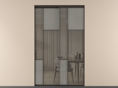 Перегородка Mosaic внутри проёма 2 створки