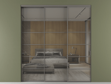 Перегородка Formato внутри проёма 3 створки с синхронным механизмом