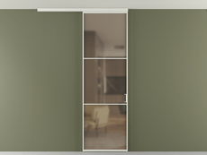 Перегородка Formato вдоль стены на потолок 1 створка