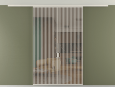 Перегородка Формато вдоль стены на потолок 2 створки