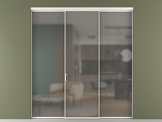 Перегородка Formato внутри проёма 3 створки