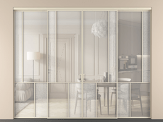 Перегородка Мозаик внутри проёма 4 створки