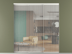 Перегородка Формато внутри проёма 3 створки с синхронным механизмом