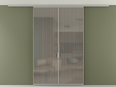 Перегородка Formato вдоль стены на потолок 2 створки