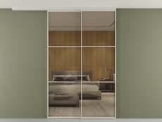 Перегородка Formato вдоль стены на потолок 2 створки с синхронным механизмом