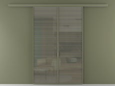 Перегородка Формато вдоль стены 2 створки