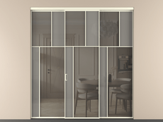 Перегородка Мозаик внутри проёма 3 створки