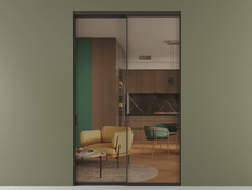 Перегородка Формато внутри проёма 2 створки