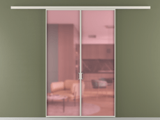 Перегородка Формато вдоль стены 2 створки