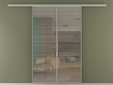 Перегородка Формато вдоль стены 2 створки