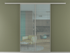 Перегородка Formato вдоль стены 2 створки