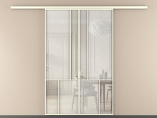 Перегородка Мозаик вдоль стены 2 створки