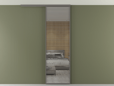 Перегородка Формато вдоль стены на потолок 1 створка